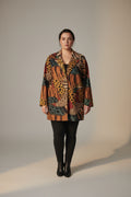 Chaqueta Animal Print Patchwork Multicolor Tallas Grandes | YOLYKKE Curvy