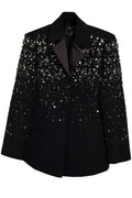 Blazer con lentejuelas cosidas a mano en la parte delantera hombros y espalda en color negro LYKKE