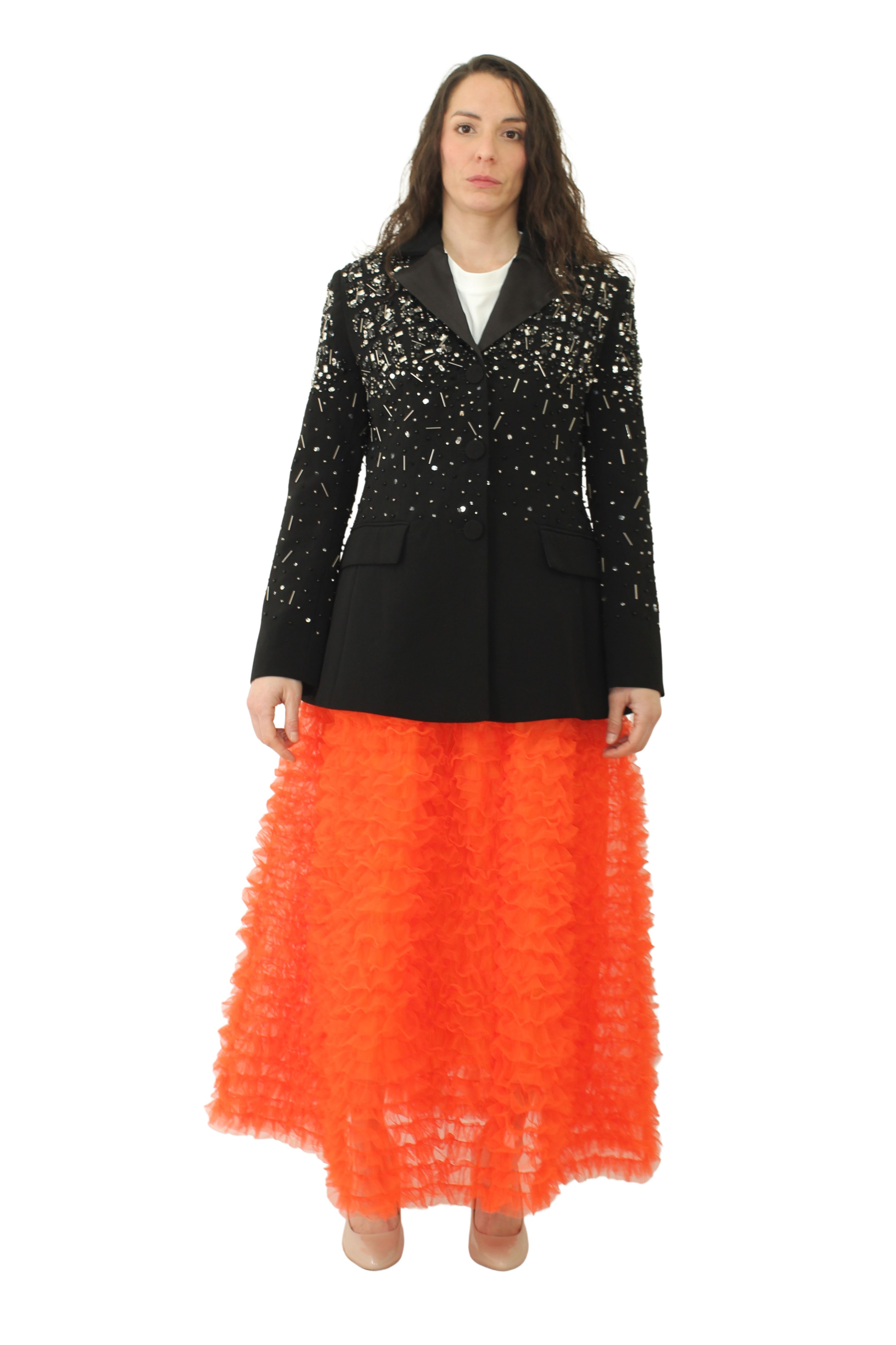 Blazer Lentejuelas Negra Cosidas Mano - Jot_Madrid