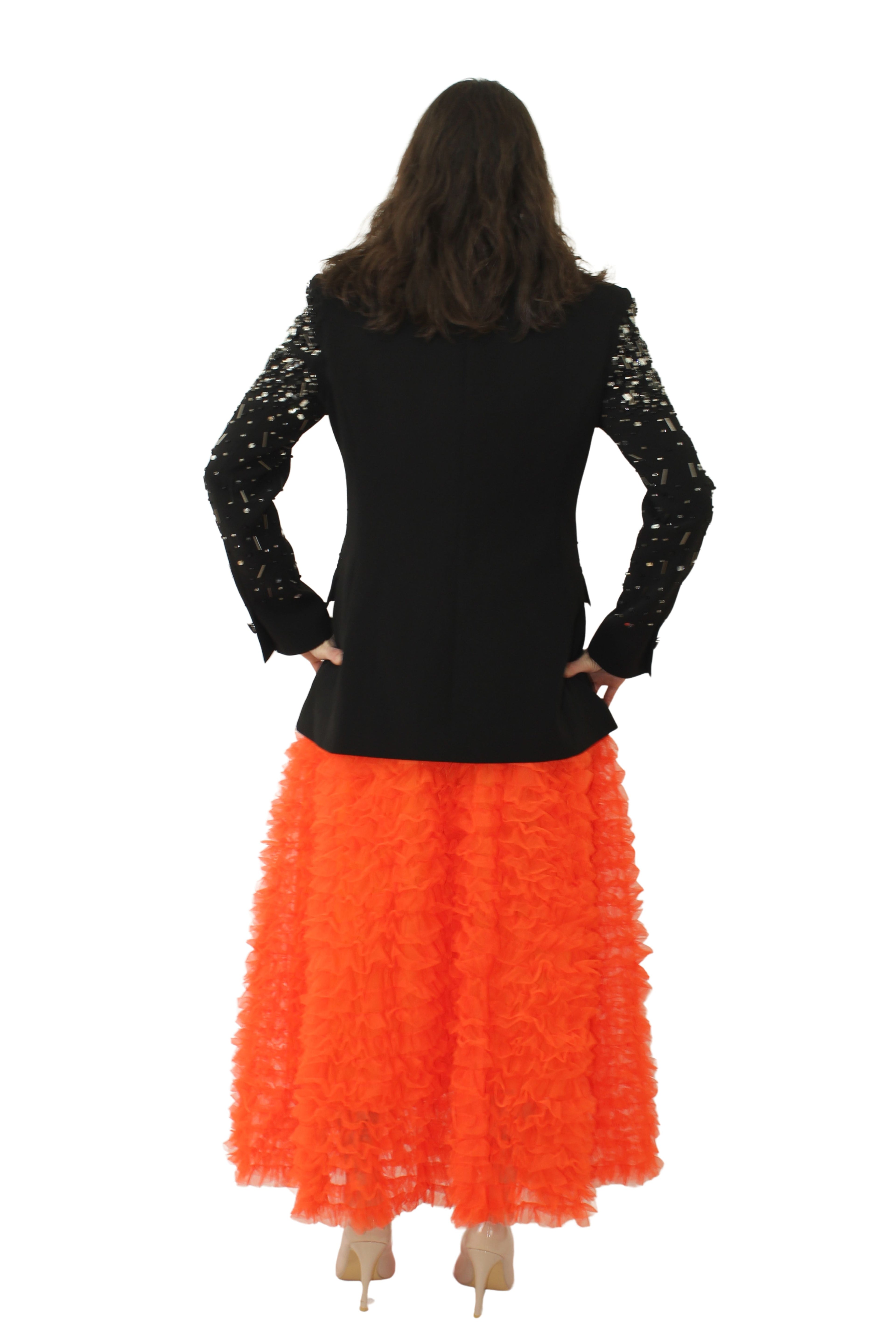 Blazer Lentejuelas Negra Cosidas Mano - Jot_Madrid