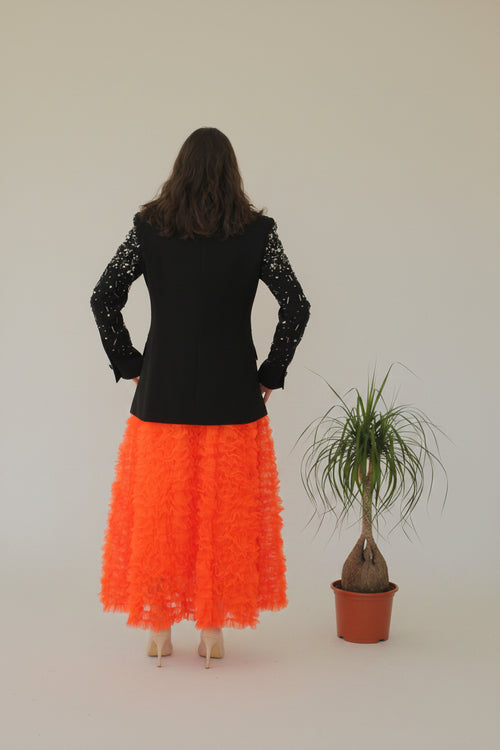 Blazer Lentejuelas Negra Cosidas Mano - Jot_Madrid