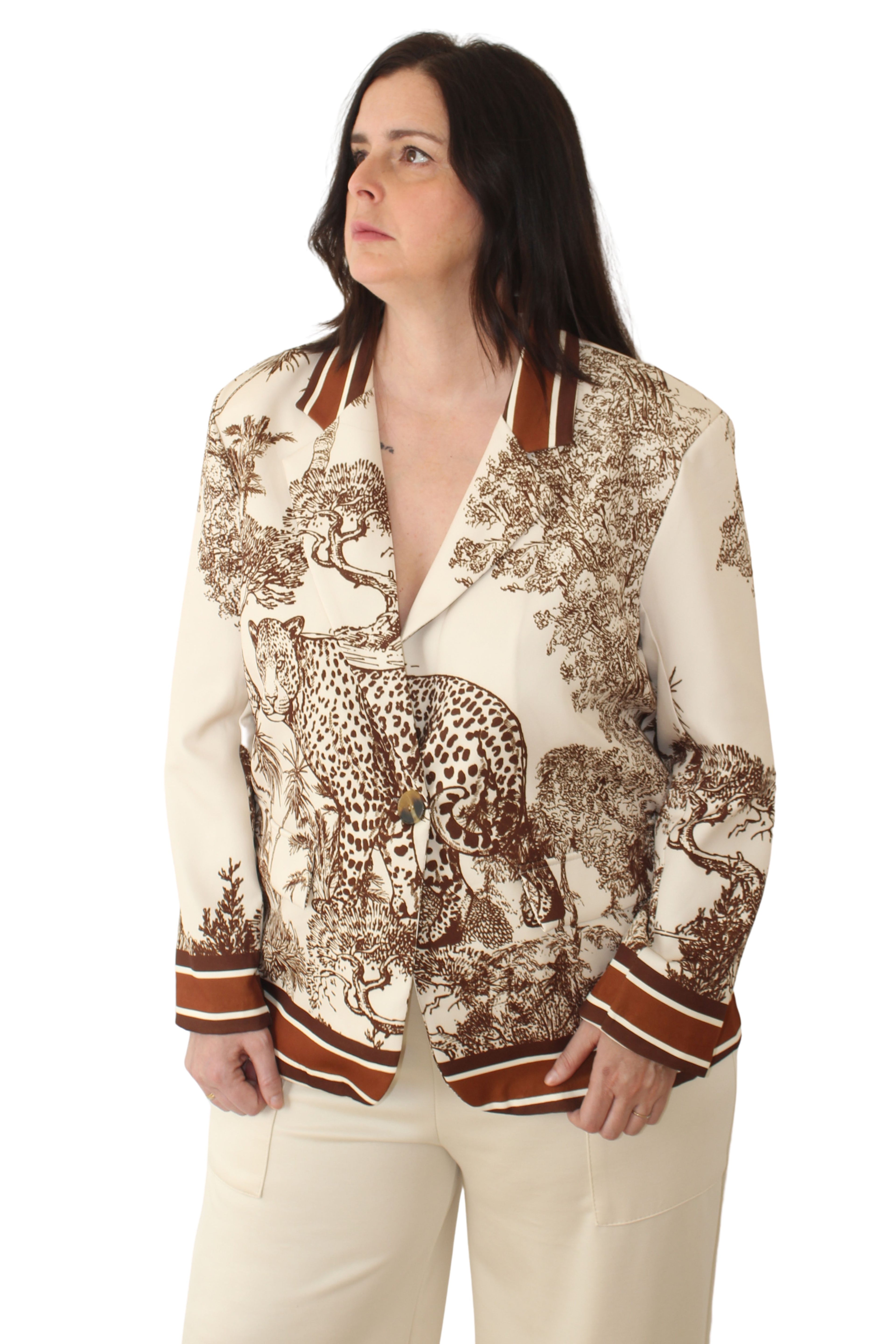 Blazer Leopardo Sabana Beige LYKKE