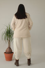 Blazer Beige Bordados Coloridos Multicolor - Jot_Milano