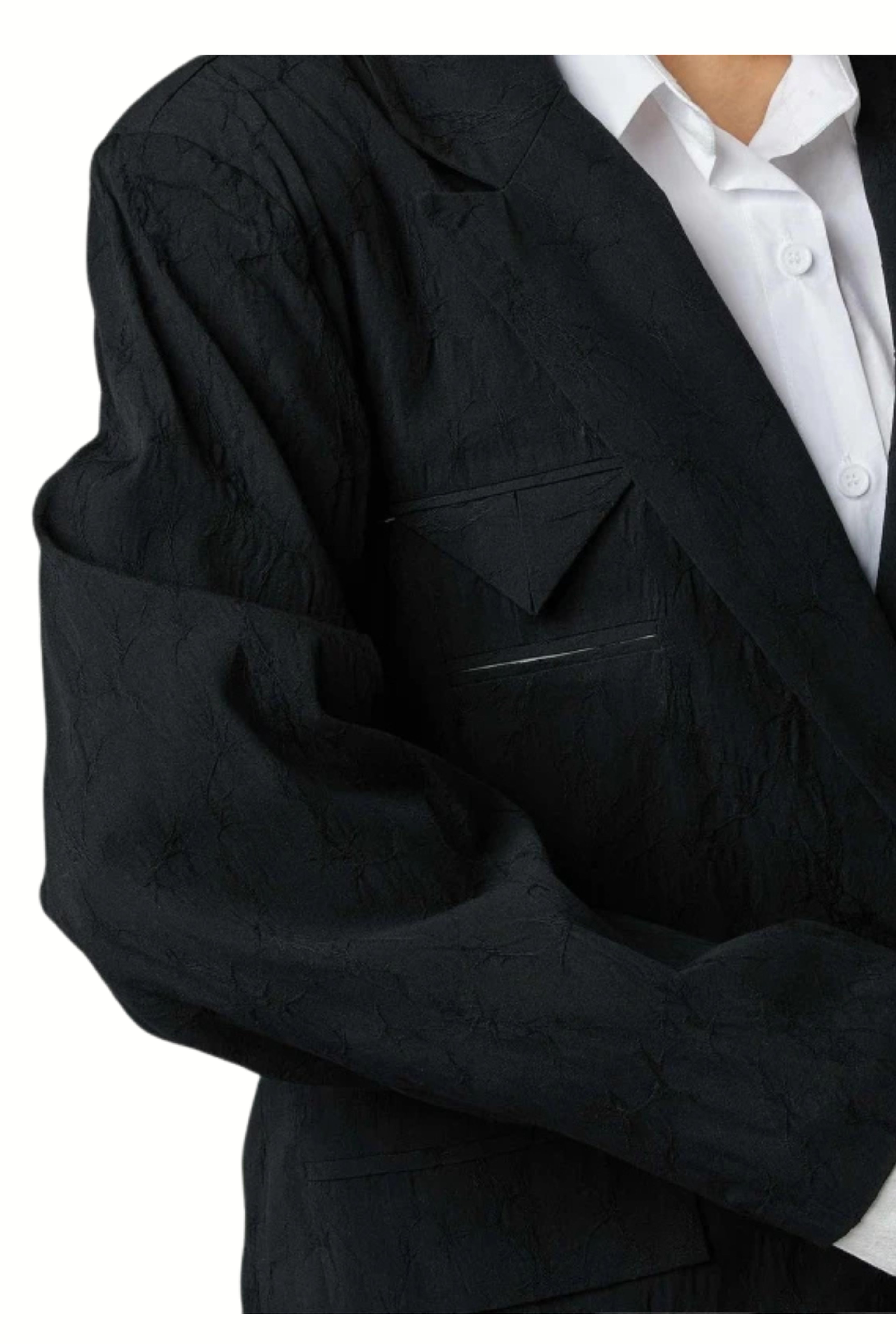 detalle del blazer de wendy trendy