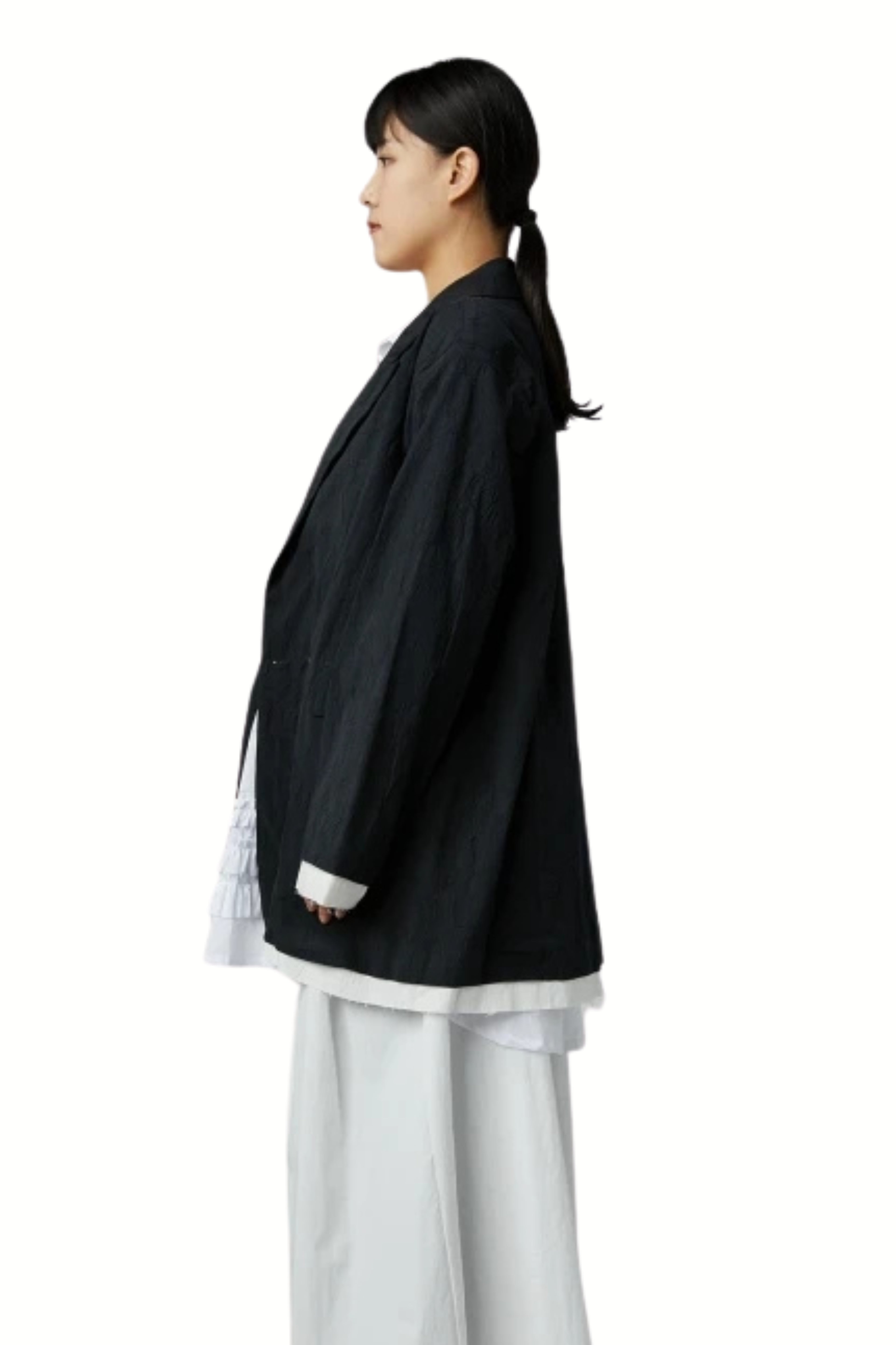 blazer de wendy trendy con lino interior y detalle de solapa en el bolsillo