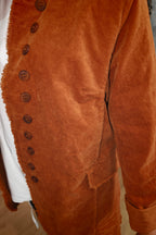 blazer wendy trendy detalle del tejido en color cuero