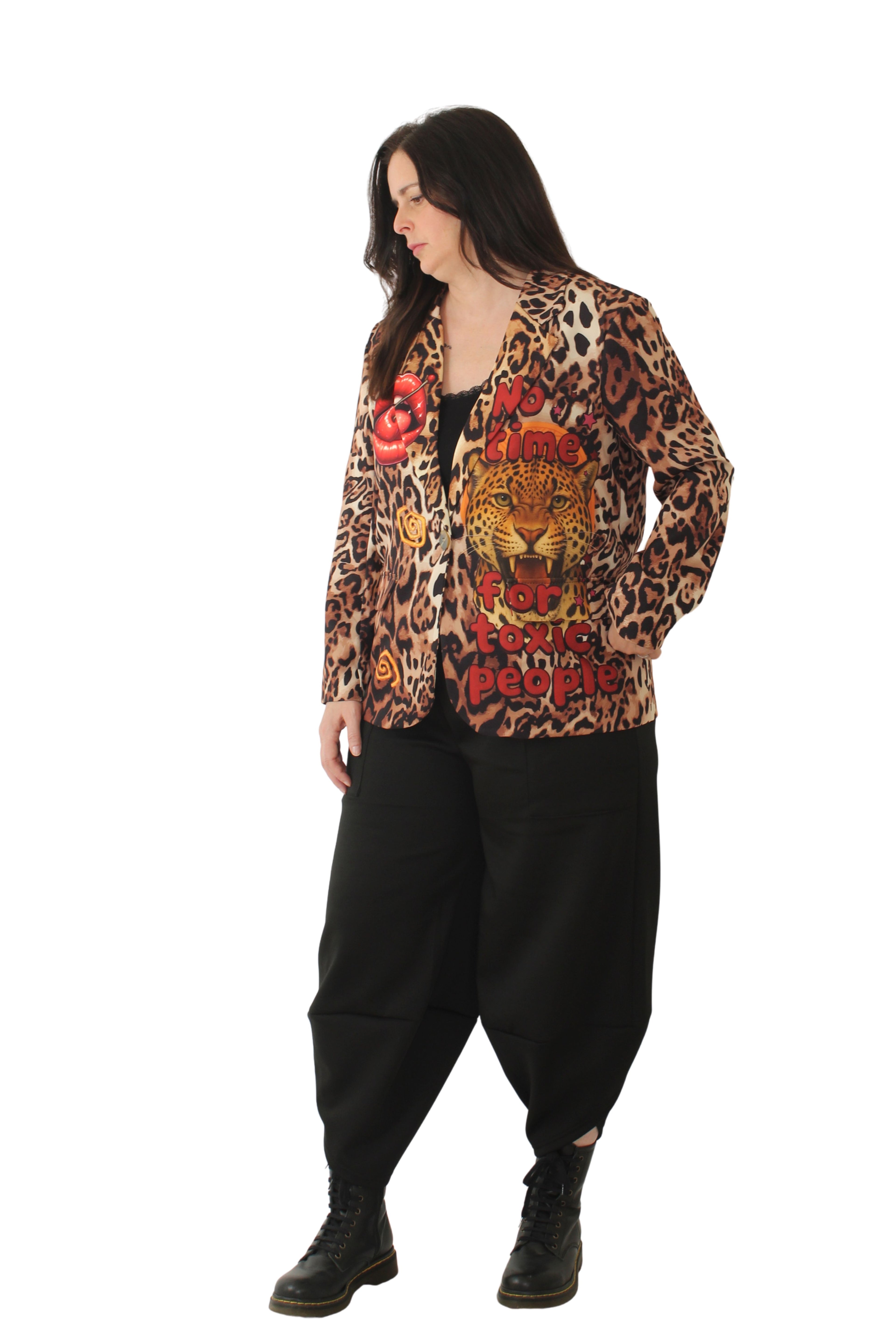 Pantalón en punto milano beige super cómodo  de jotmilano LYKKE