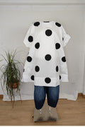 bluson de nefelibata oversice con lunares negros y bolsillos