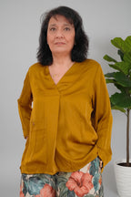 blusa de Wendy trendy satén ocre