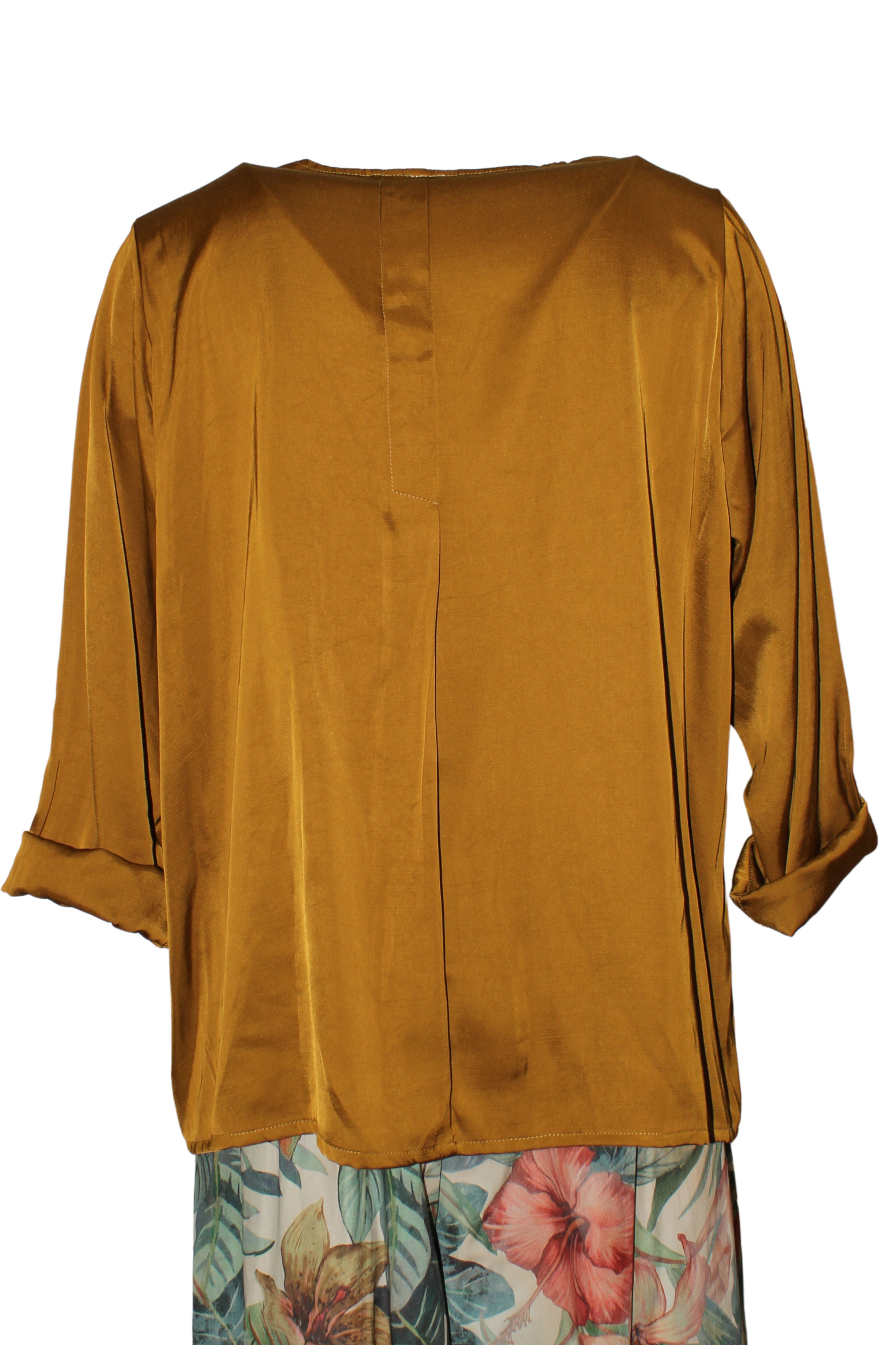 blusa de Wendy trendy satén ocre