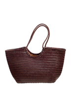 Bolso Piel Trenzada Marrón Chocolate