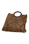 bolso estampado de leopardo en piel con un bolsito neceser en el interior también de piel LYKKE