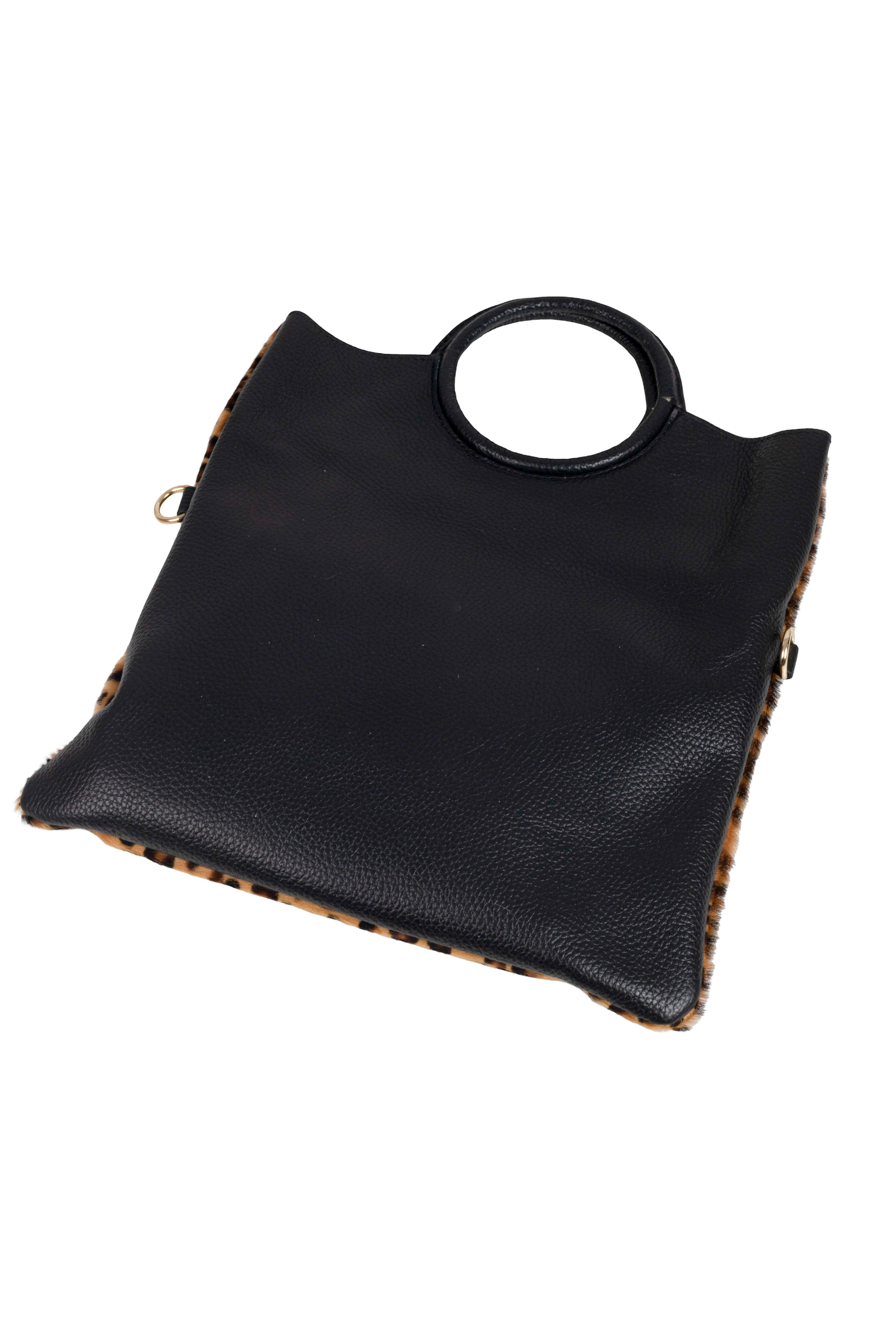 Bolso Capazo Estampado Leopardo con Bolso Interior