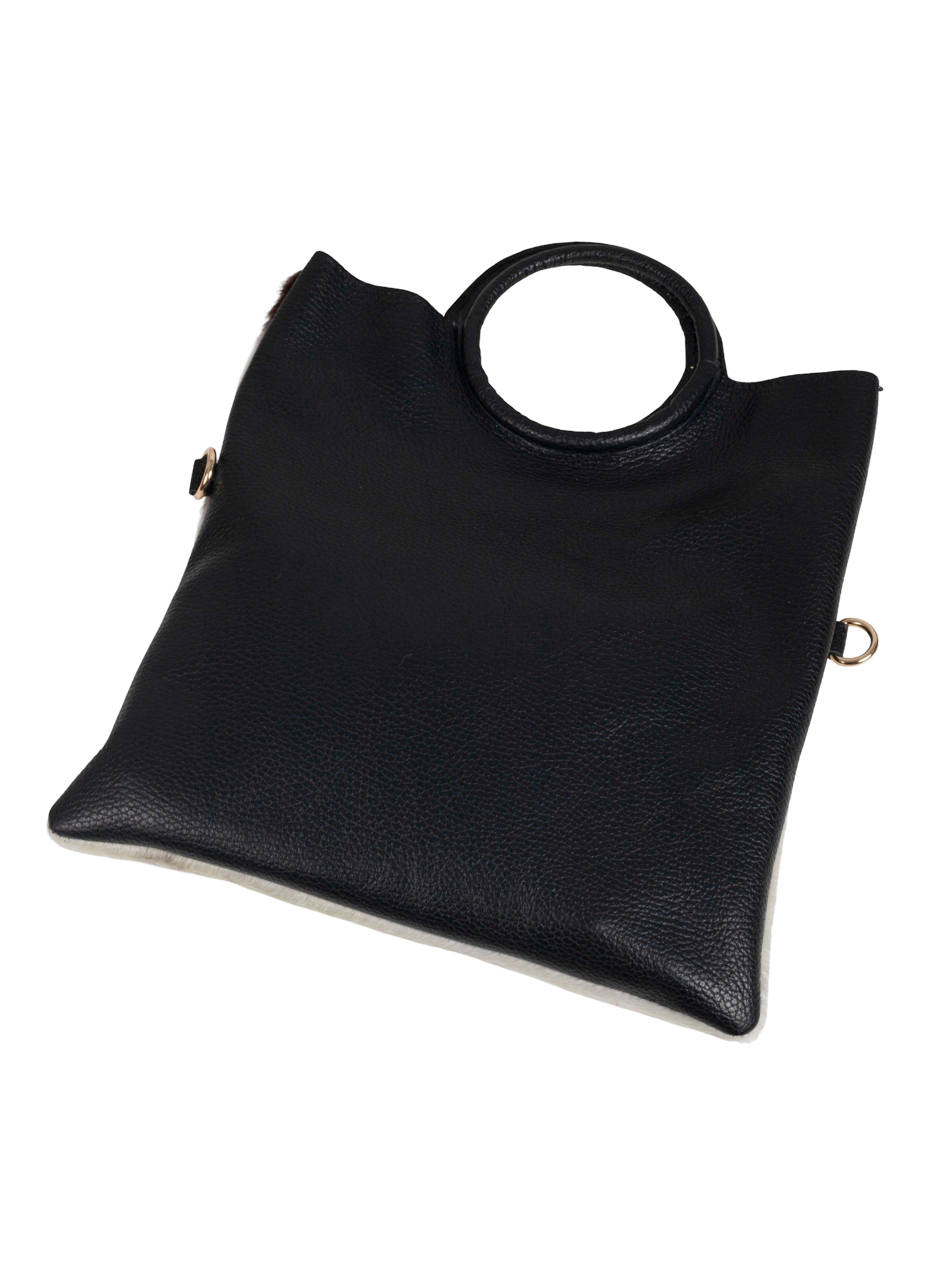 Bolso Capazo Estampado Vaca con Bolso Interior