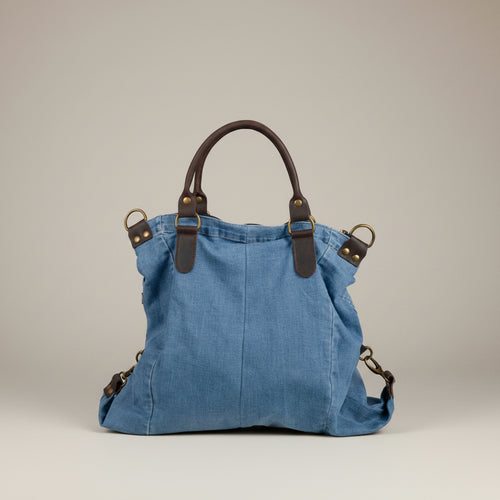 Bolso Vaquero con Asas de Piel