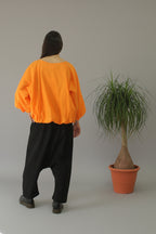 camisa globo wendy trendy con gomas en cintura y mangas