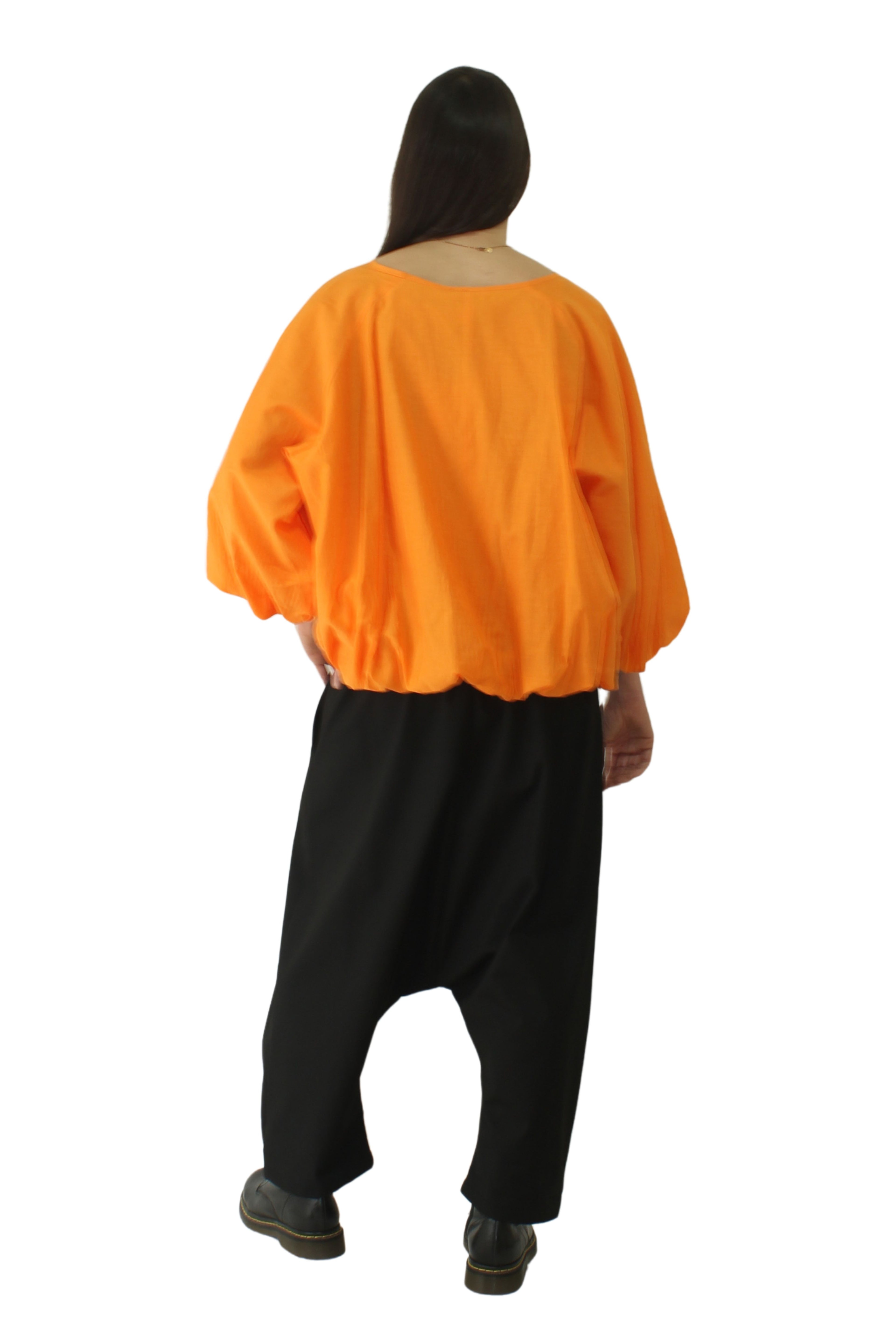 camisa globo wendy trendy con gomas en cintura y mangas