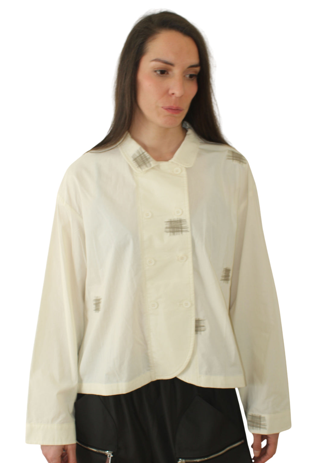 Chaqueta con detalles costuras cosidas en beige de jotmadrid LYKKE