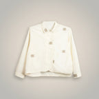 Chaqueta con detalles costuras cosidas en beige de jotmadrid LYKKE