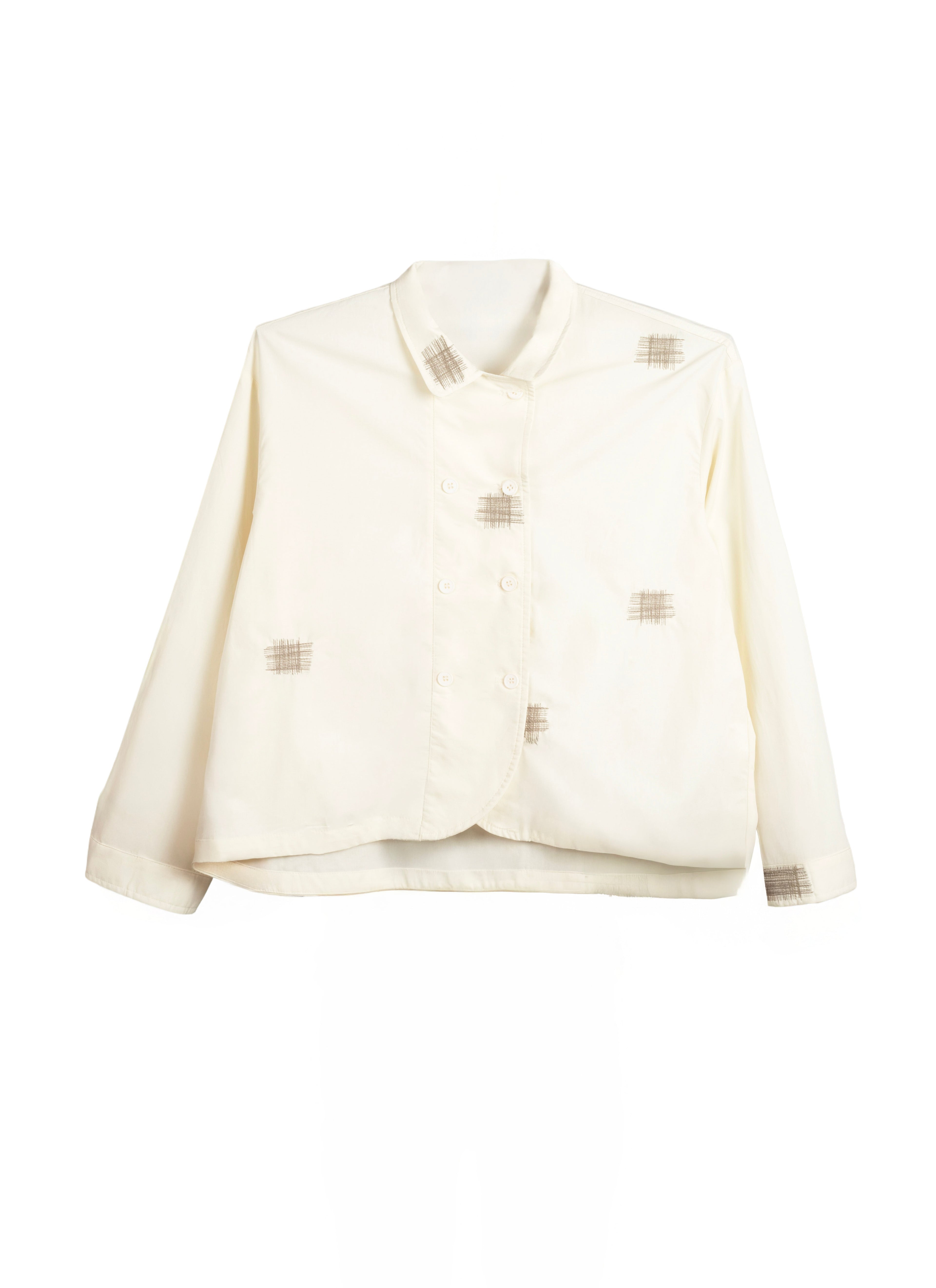 Chaqueta con detalles costuras cosidas en beige de jotmadrid LYKKE