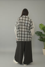 Camisa Lila Mickey Cuadros Transparente en tonos rosas y malvas LYKKE