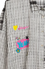 Camisa Lila Mickey Cuadros Transparente en tonos rosas y malvas LYKKE