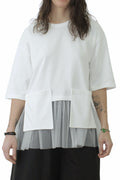 camiseta de nefelibata con tul y dos bolsillos