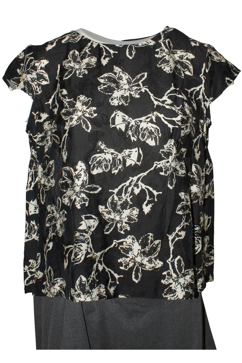 camiseta con botón wendy trendy estampado flores 