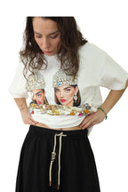 camiseta nefelibata chicas de perlas y brillos