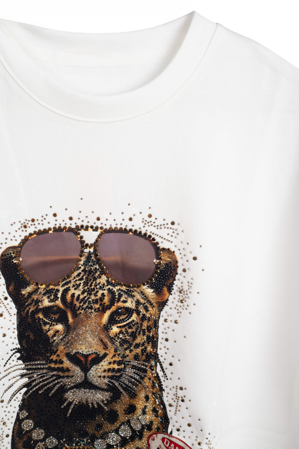 Camiseta nefelibata de tigre con brillos