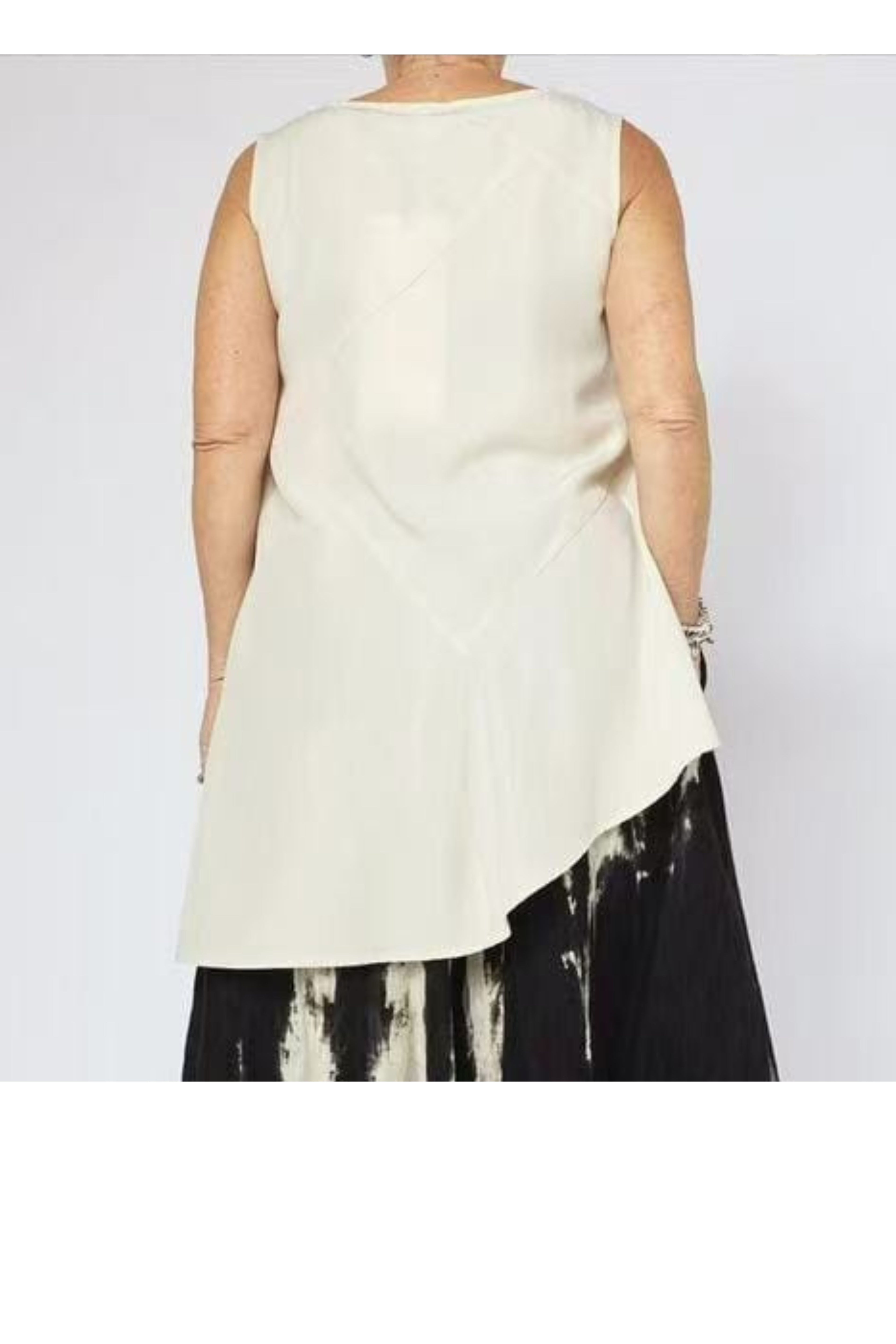 camiseta asimetrica wendy trendy sin mangas