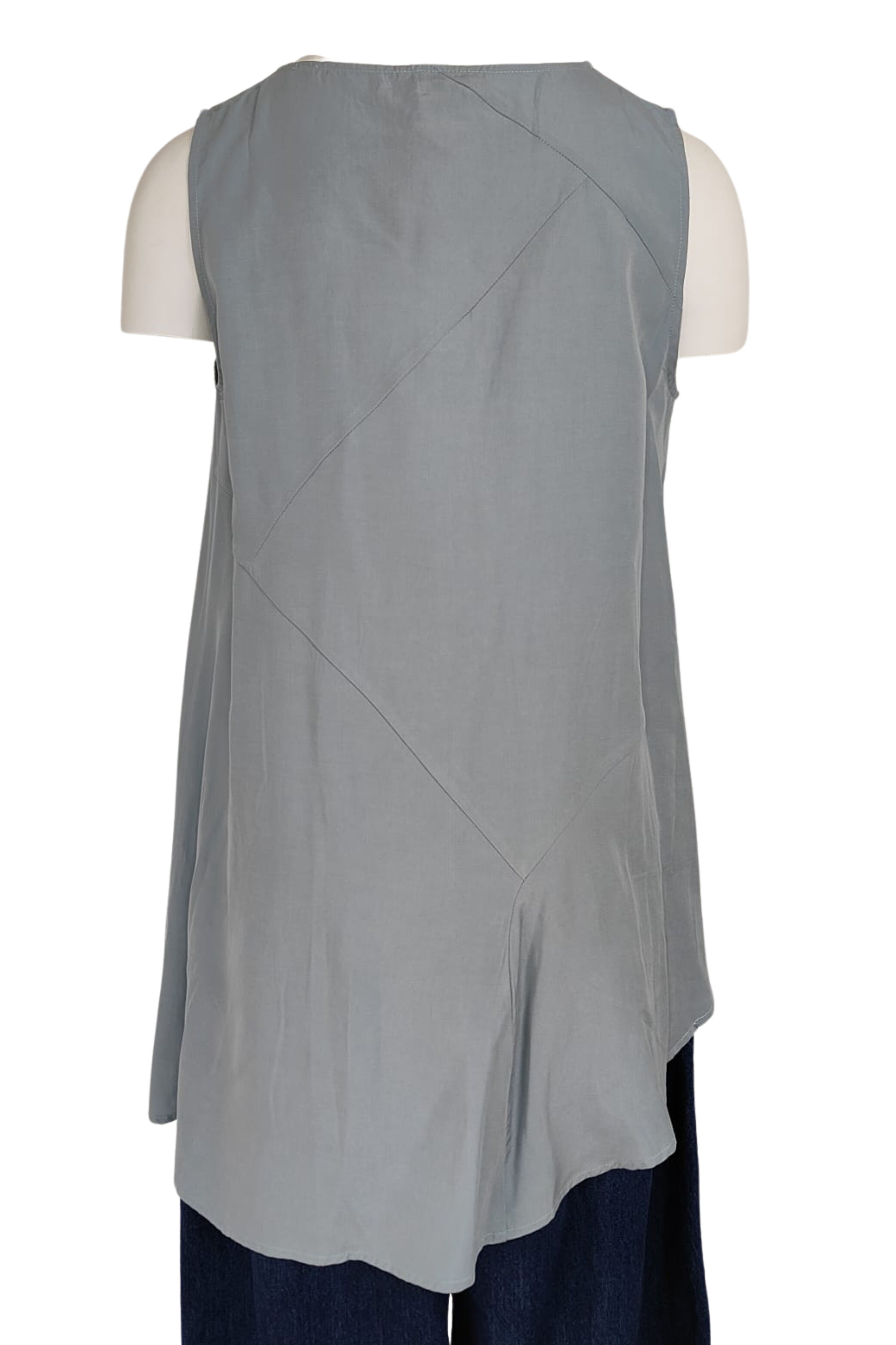 camisa asimetrica wendy trendy gris