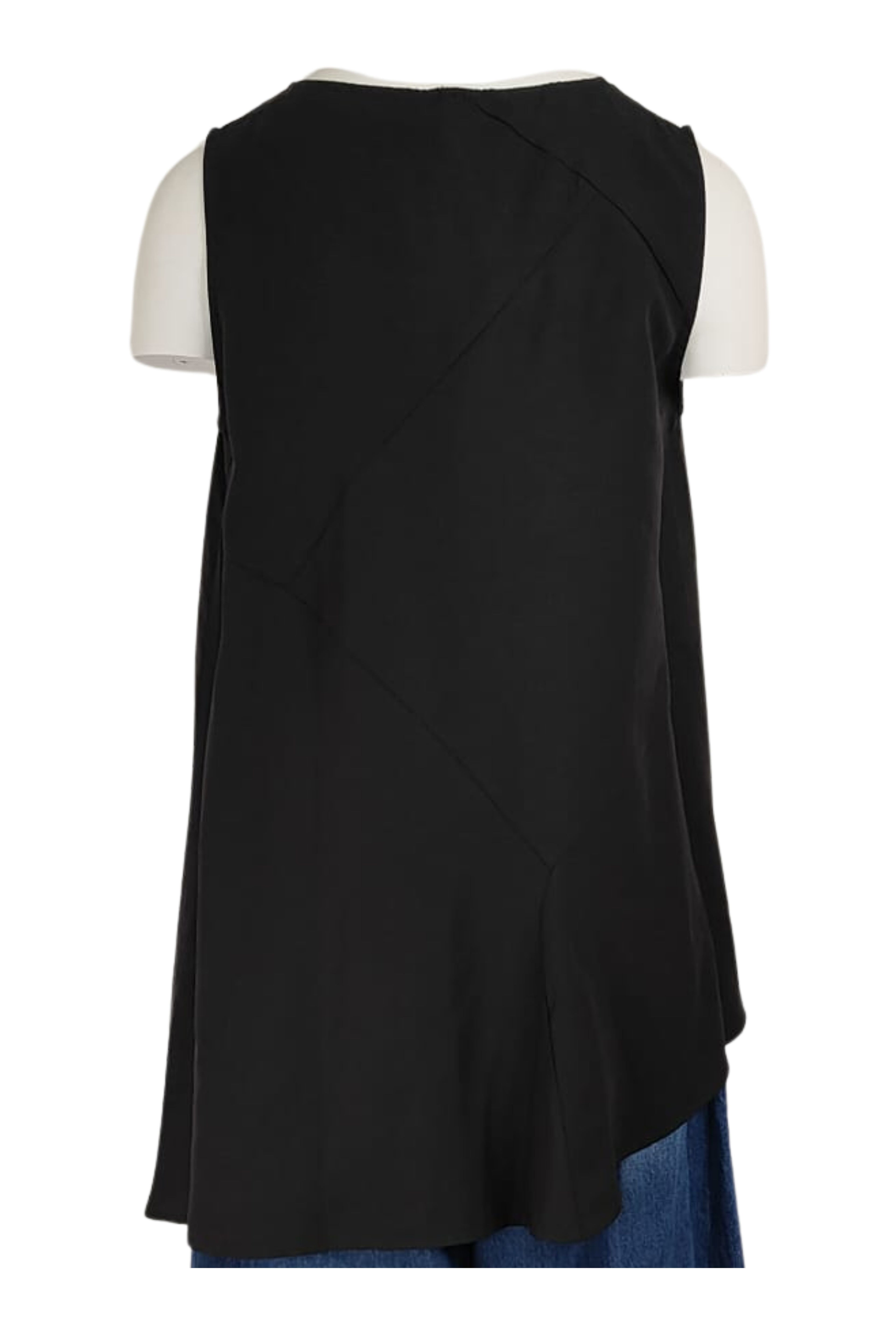camisa asimetrica negra wendy trendy