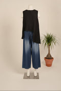camisa asimetrica wendy trendy negra