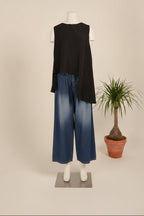 camisa asimetrica wendy trendy negra