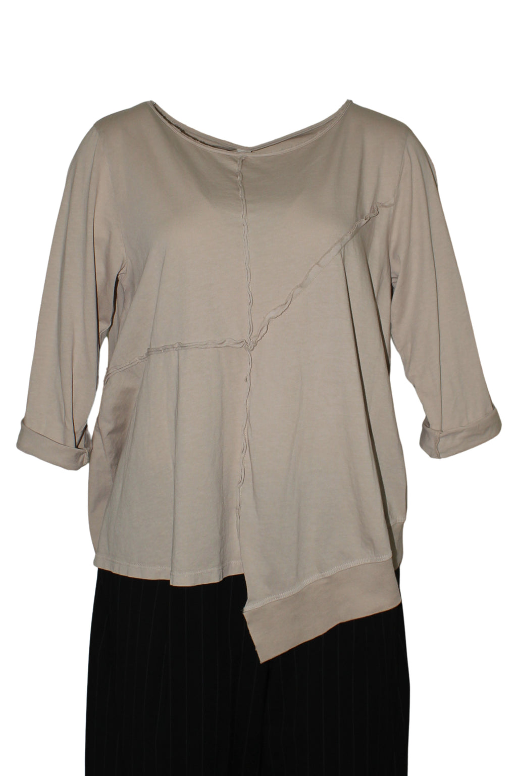 Camiseta Wendy Trendy Bajo Asimétrico 100% Algodón