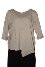 Camiseta Wendy Trendy Bajo Asimétrico 100% Algodón