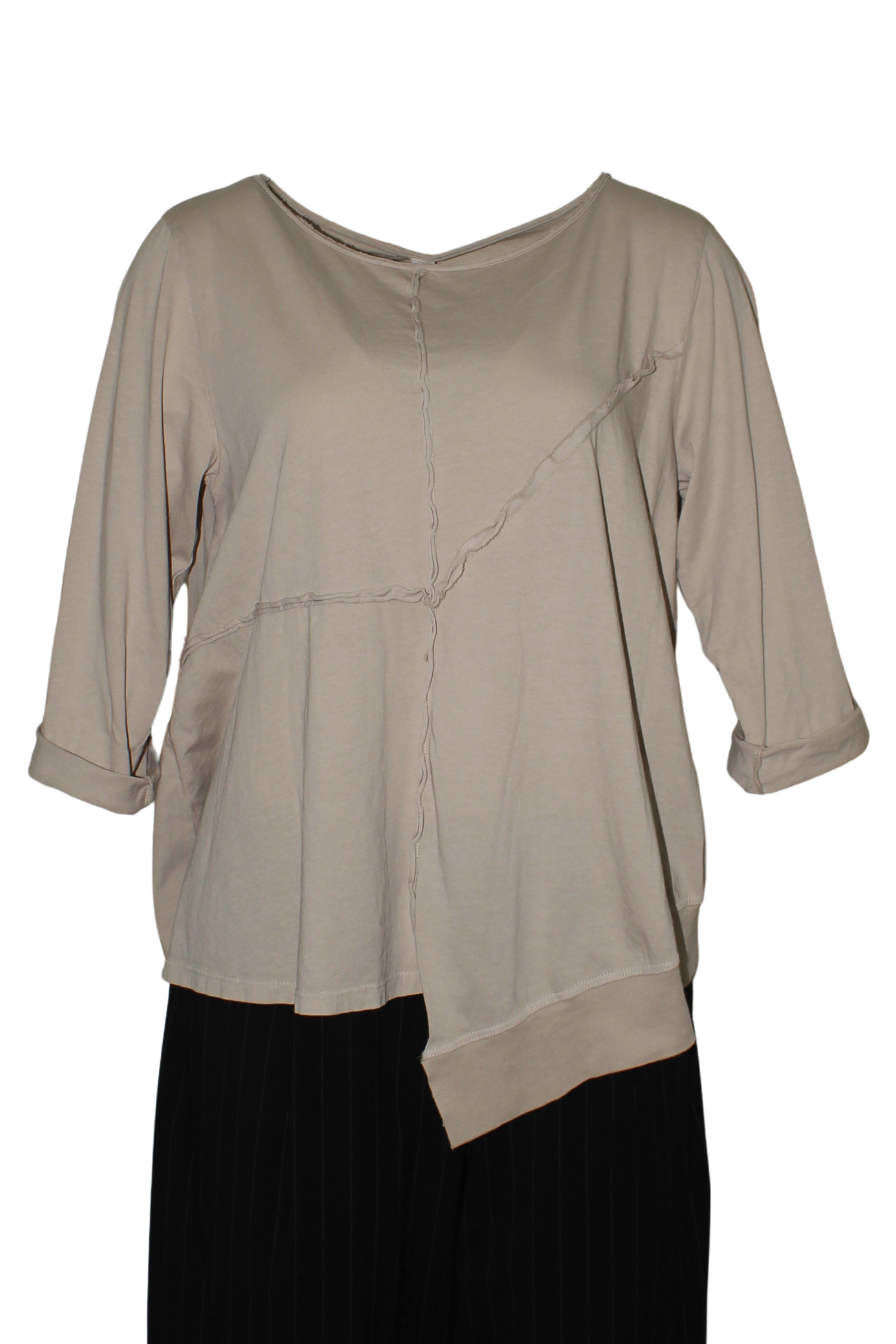 Camiseta Wendy Trendy Bajo Asimétrico 100% Algodón