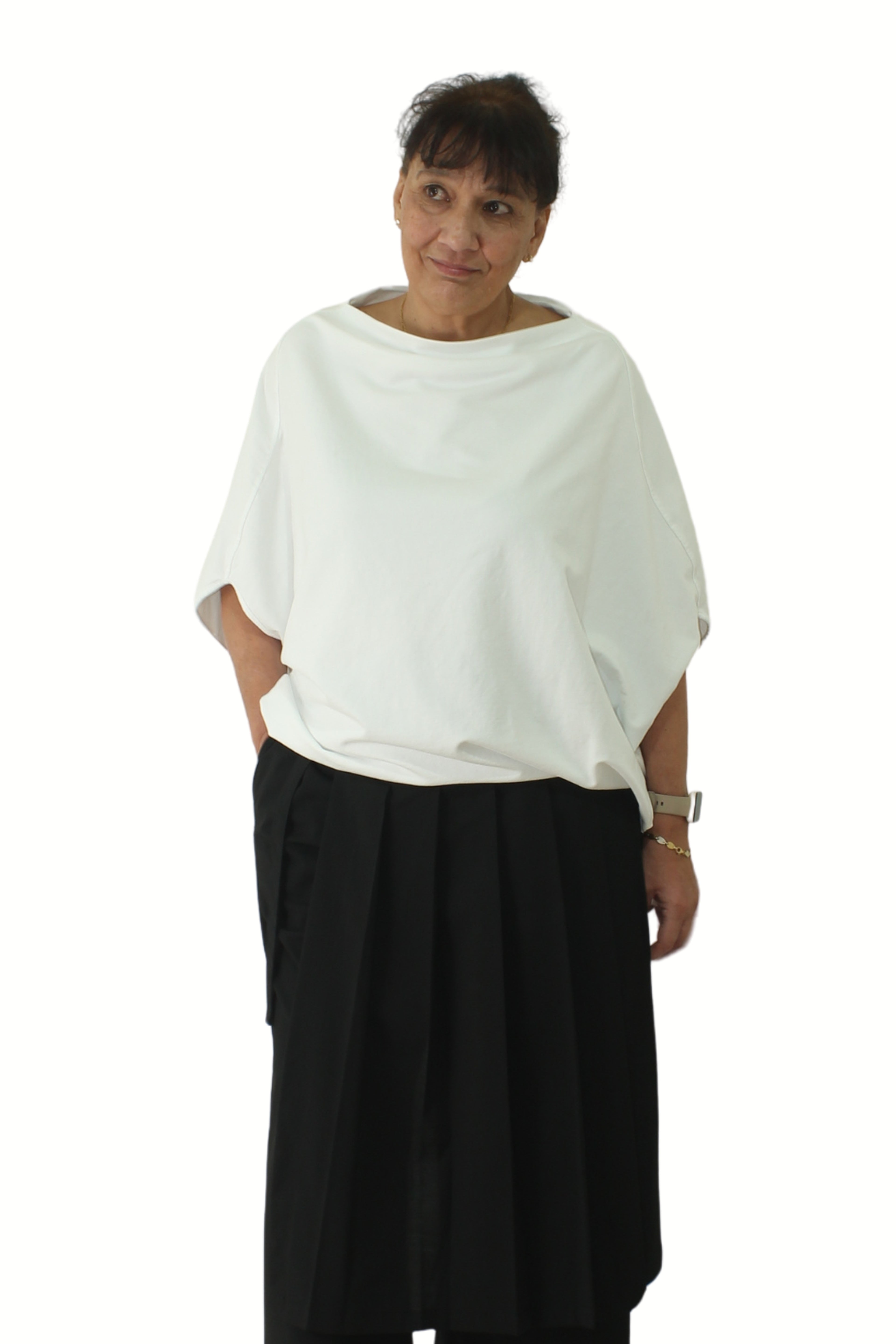 camiseta murciélago de Wendy trendy blanca