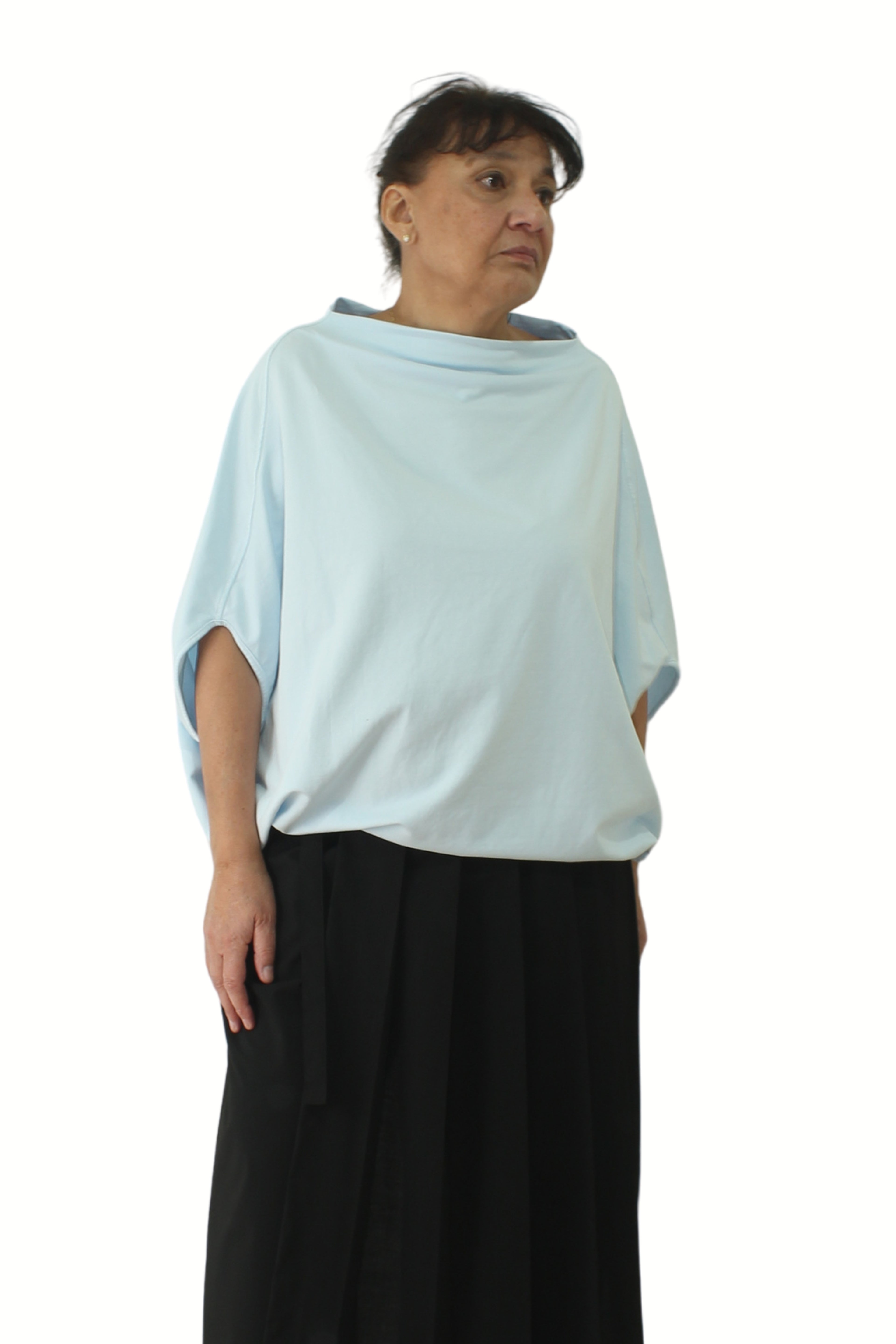 camiseta murciélago de Wendy trendy celeste