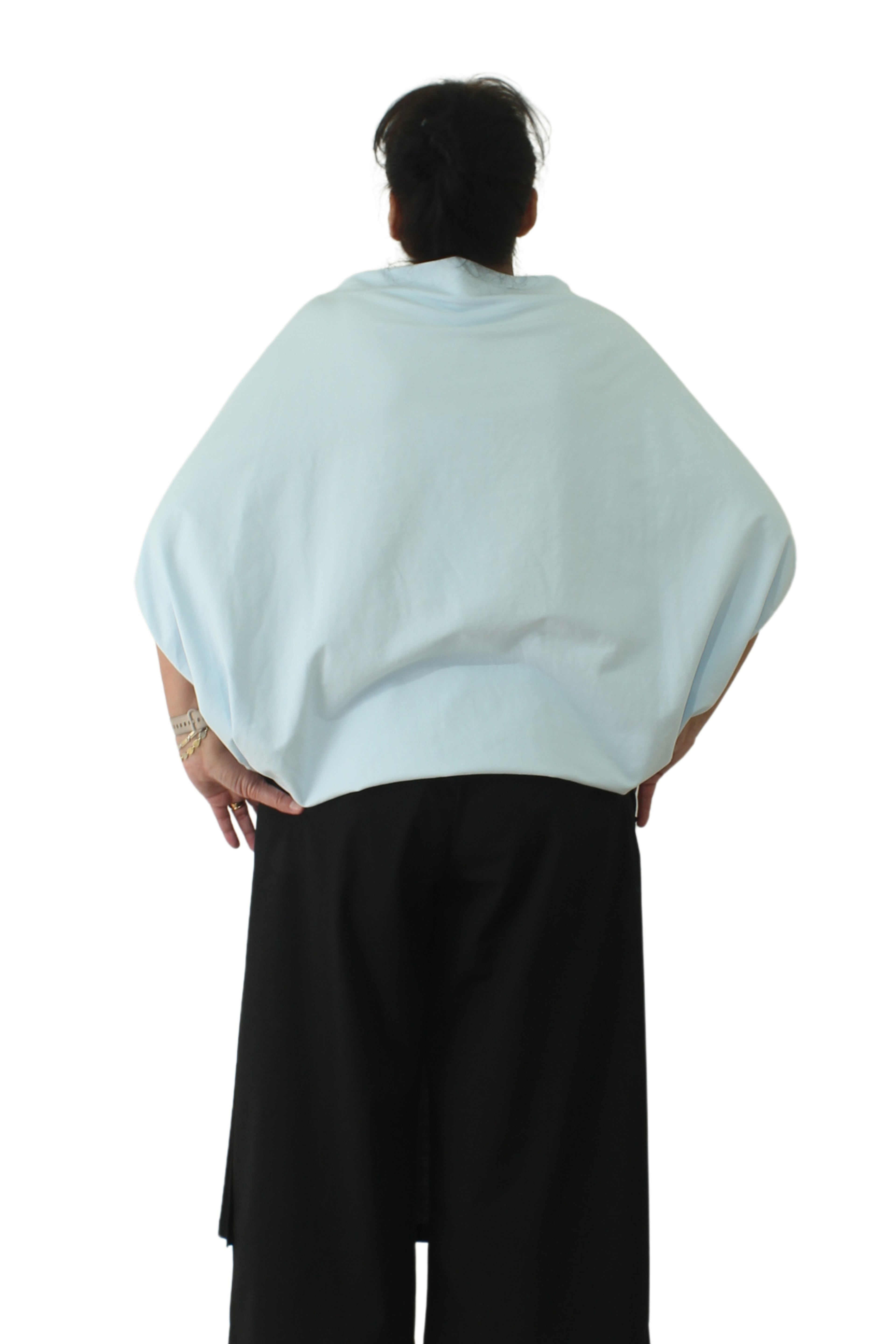 camiseta murciélago de Wendy trendy celeste