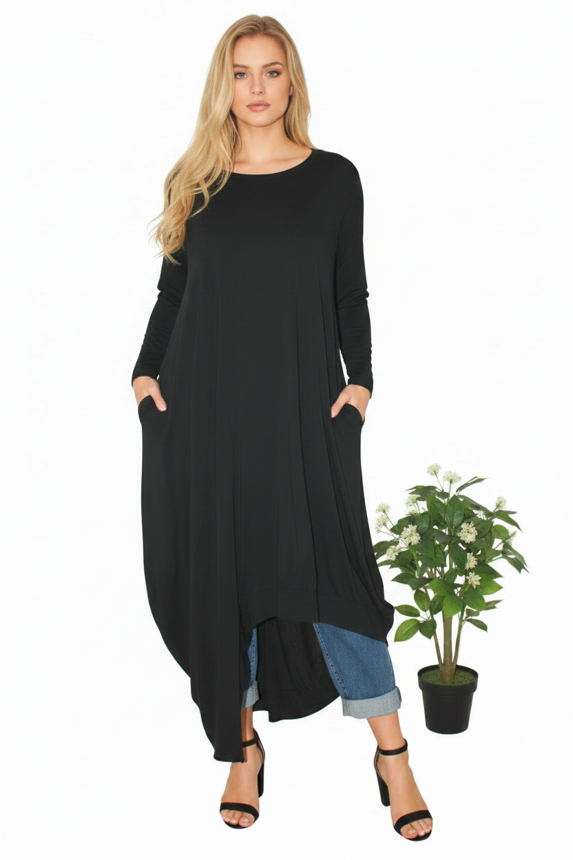 camiseta wendy trendy larga asimetrica