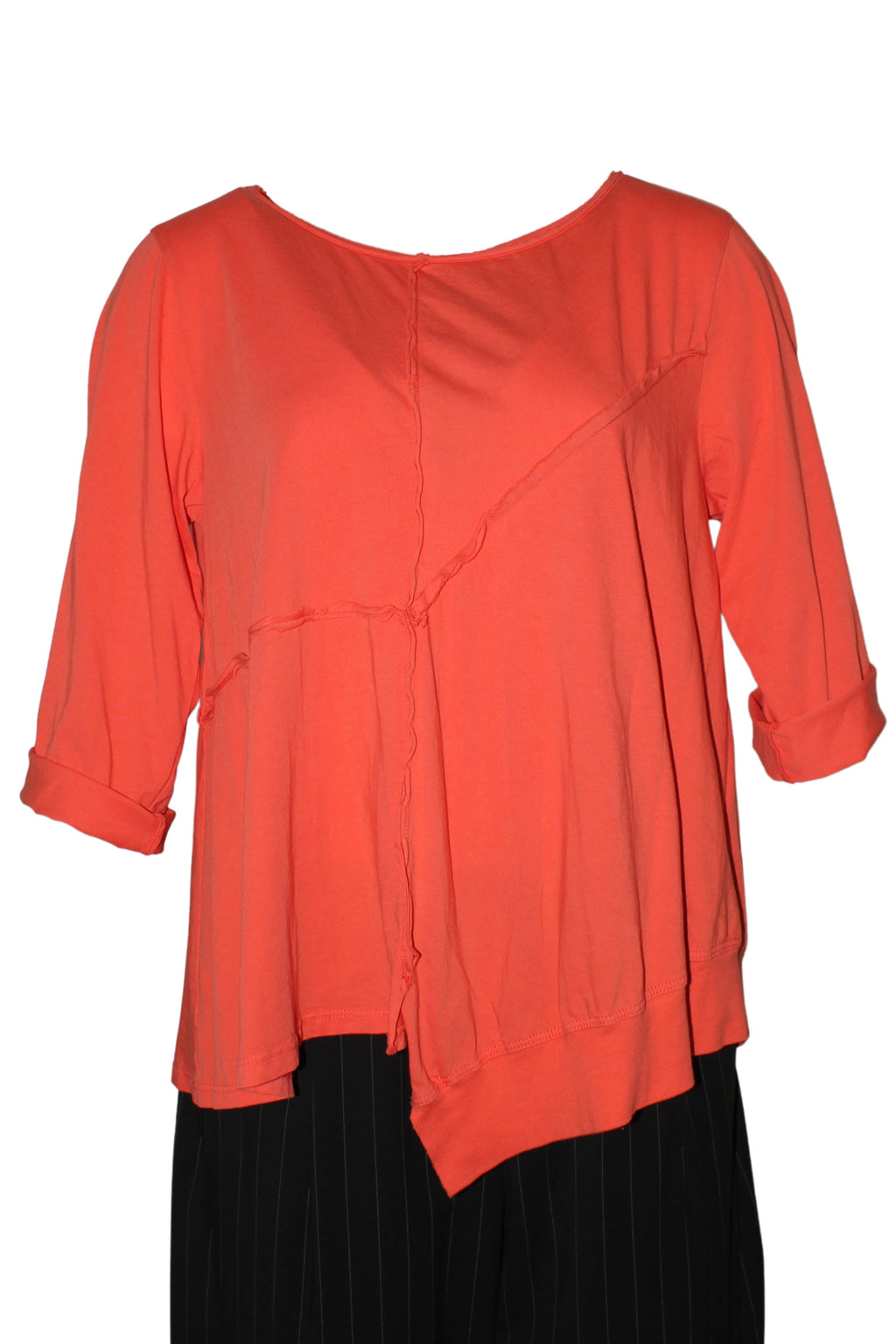 Camiseta Wendy Trendy Bajo Asimétrico 100% Algodón