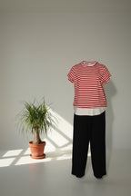 camiseta wendy trendy rayas bajo textura