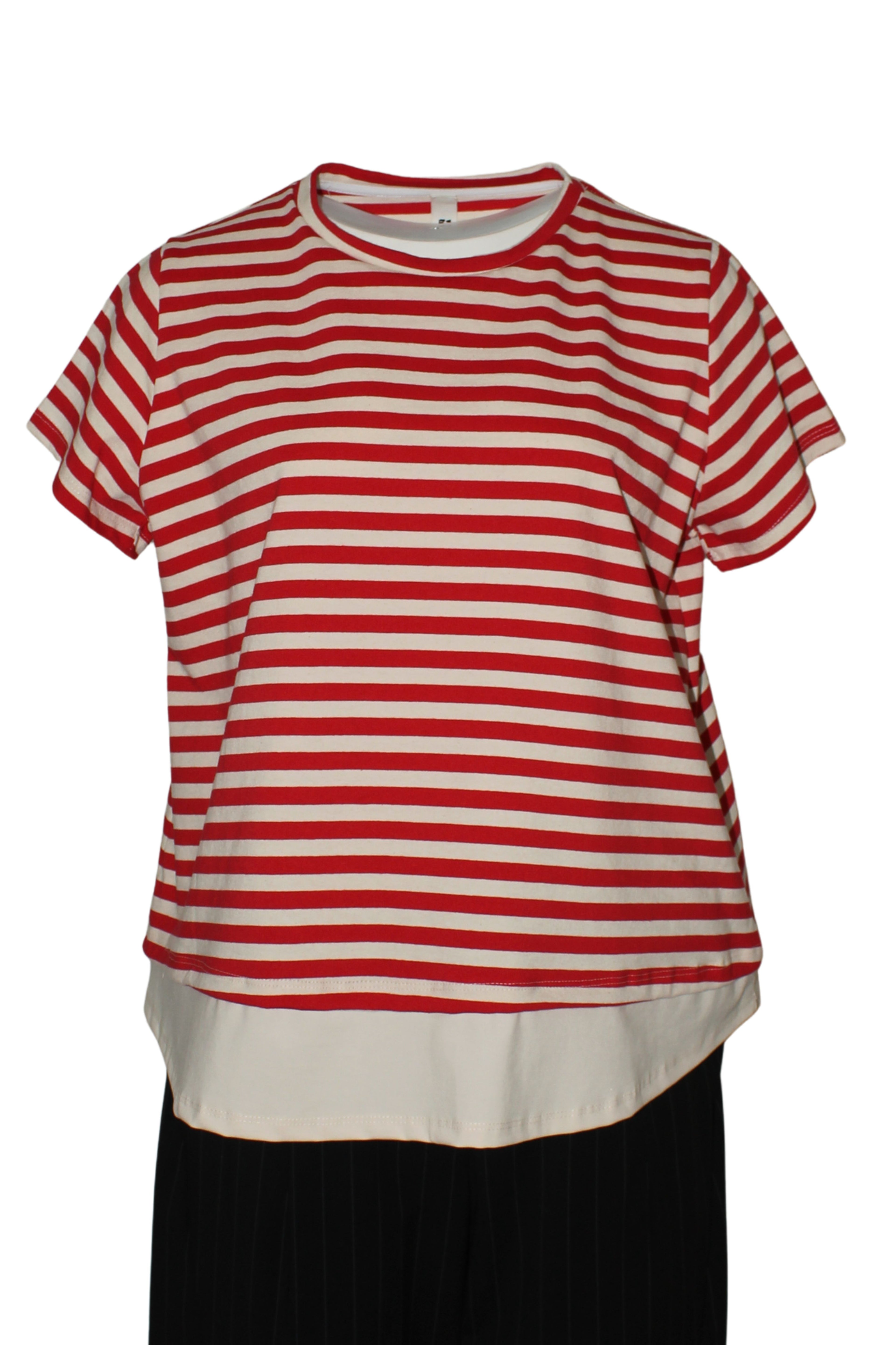 camiseta wendy trendy rayas bajo textura
