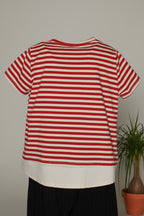 camiseta wendy trendy rayas bajo textura