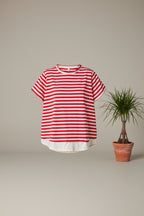 camiseta wendy trendy rayas bajo textura