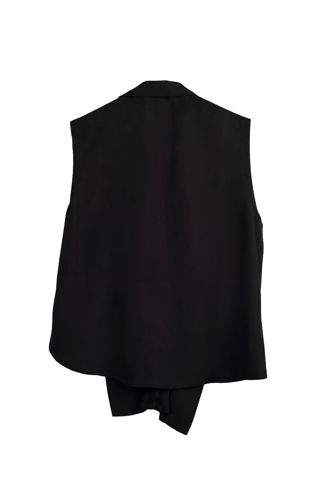 Chaleco Negro Abierto Laterales Cremallera - Nefelibata