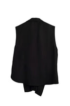 Chaleco Negro Abierto Laterales Cremallera - Nefelibata