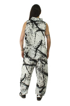 Chaleco de wendy trendy efecto pintura en color blanco y negro asimétrico